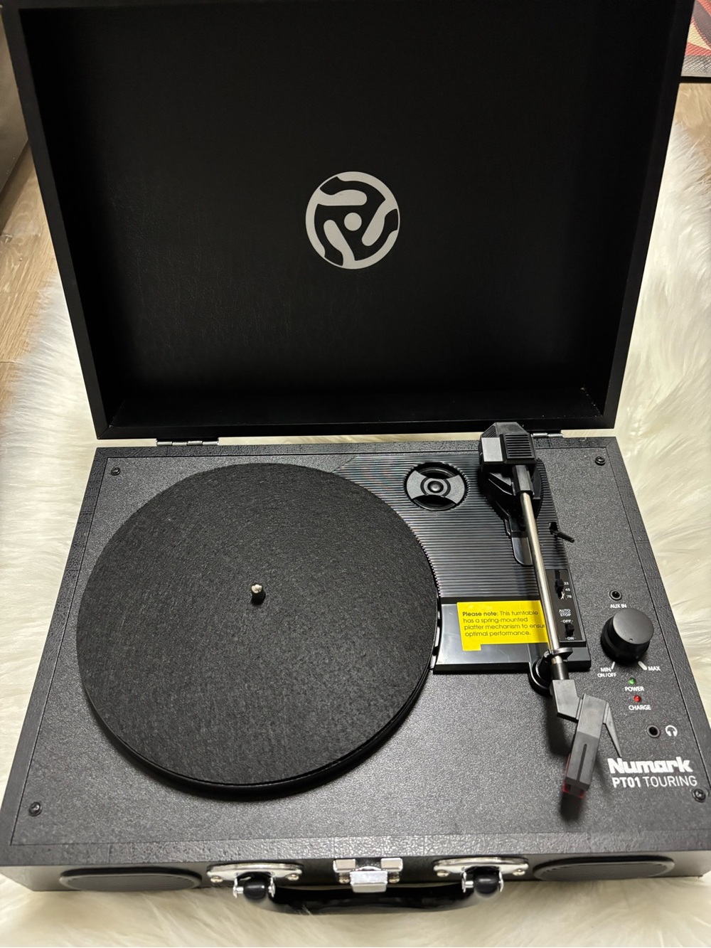 Vintage Numark Portable Turntable in Black